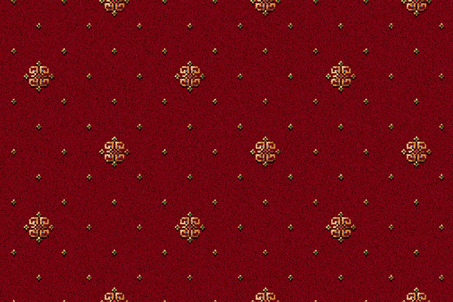Ulster Carpets Athenia Motif Red 10/2566
