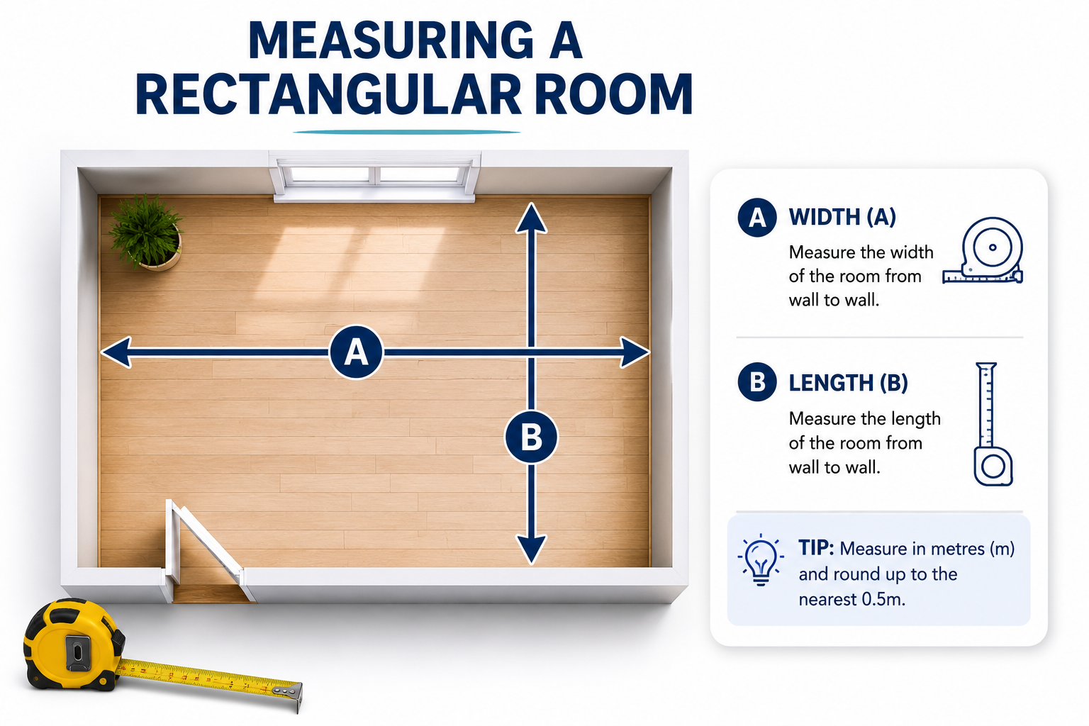 Measuring a rectangular room